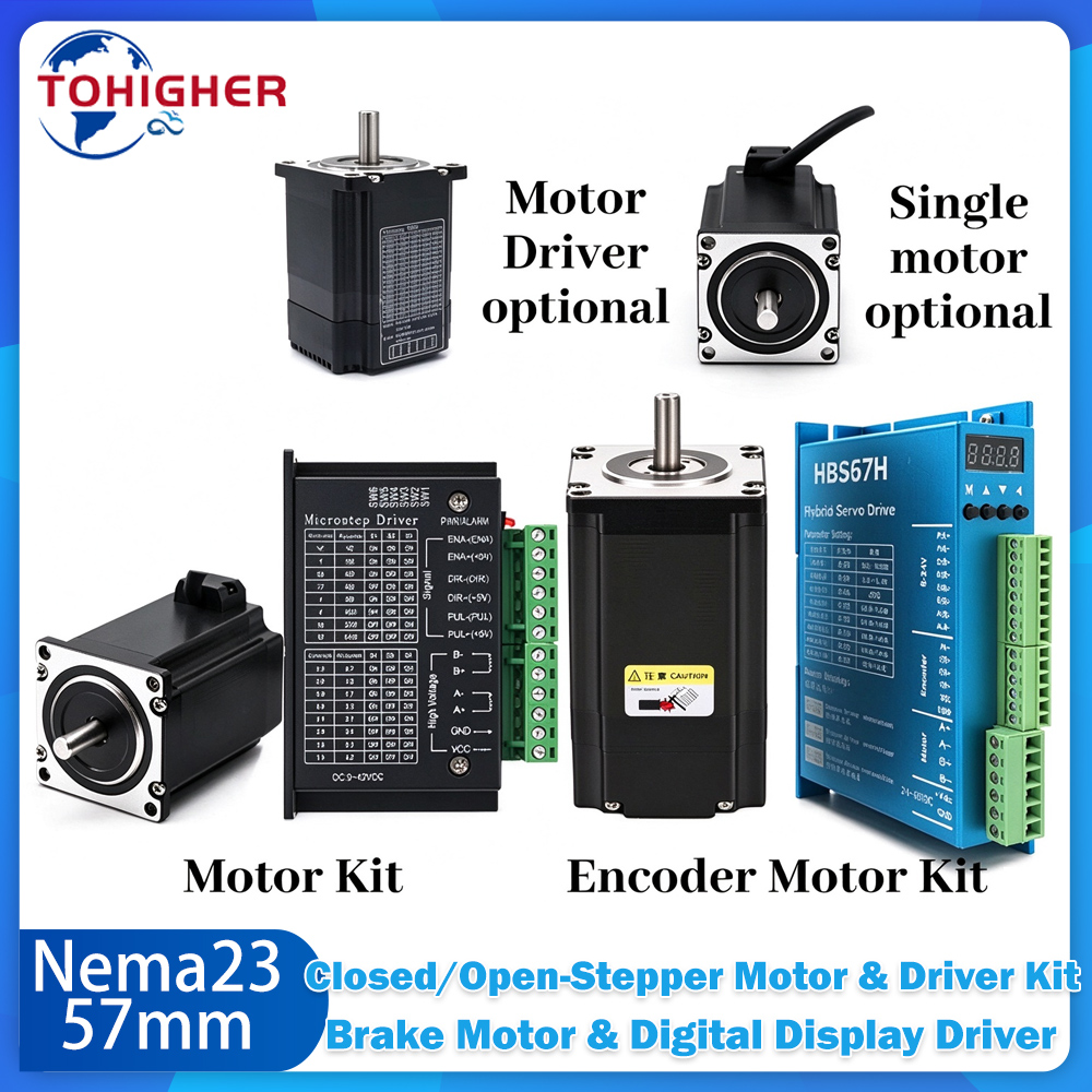 Nema 23 Closed Loop Stepper Motor Driver Kit - Nema23 57mm Closed Loop Stepper Motor